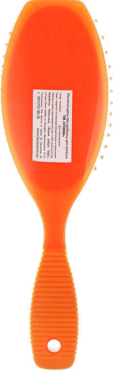 Щетка массажная 10 рядов, оранжевая - Titania — фото N2