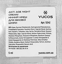 Ночной крем для зрелой кожи лица - Yucos Anti Age Night Cream (саше) — фото N1