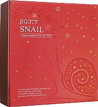 Духи, Парфюмерия, косметика Набор для лица с муцином улитки антивозрастной, 5 продуктов - Jigott Snail Moisture Skin Care 3 Set