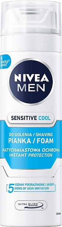 Охлаждающая пена для бритья для чувствительной кожи - NIVEA MEN Shaving Foam