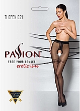 Парфумерія, косметика Колготки еротичні з вирізом Tiopen 021, 20 Den, black - Passion