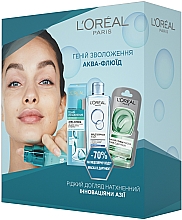 Духи, Парфюмерия, косметика Набор "Гений Увлажнения" - L'Oreal Paris (micell/water/200ml + mask/6ml + fluid/70ml)