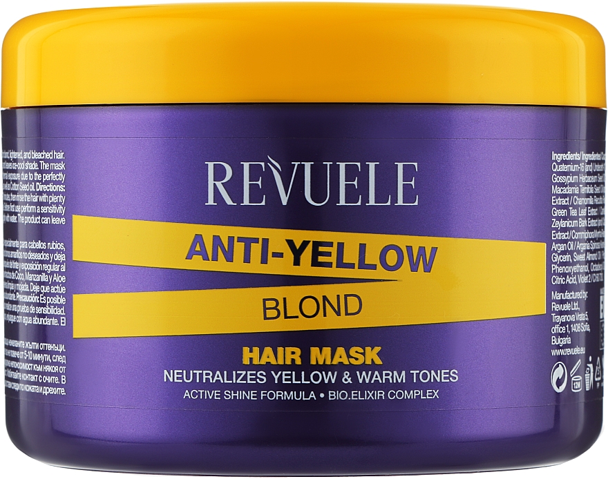 Маска для волос с антижелтым эффектом - Revuele Anti Yellow Blond Hair Mask