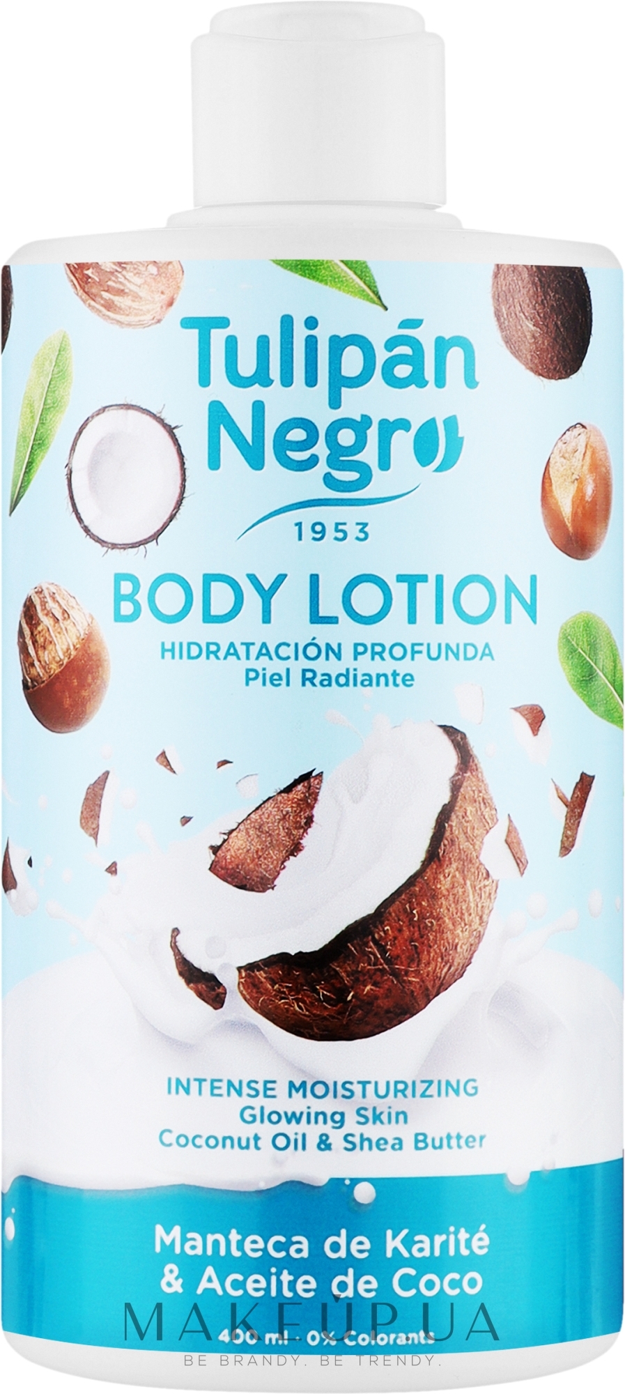 Лосьйон для тіла "Масло ши та кокоса" - Tulipan Negro Shea Butter & Coconut Oil Body Lotion — фото 400ml