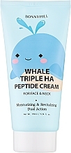 Парфумерія, косметика Крем для обличчя та шиї з гіалуроновою кислотою та пептидами - Bonnyhill Whale Triple HА Peptide Cream