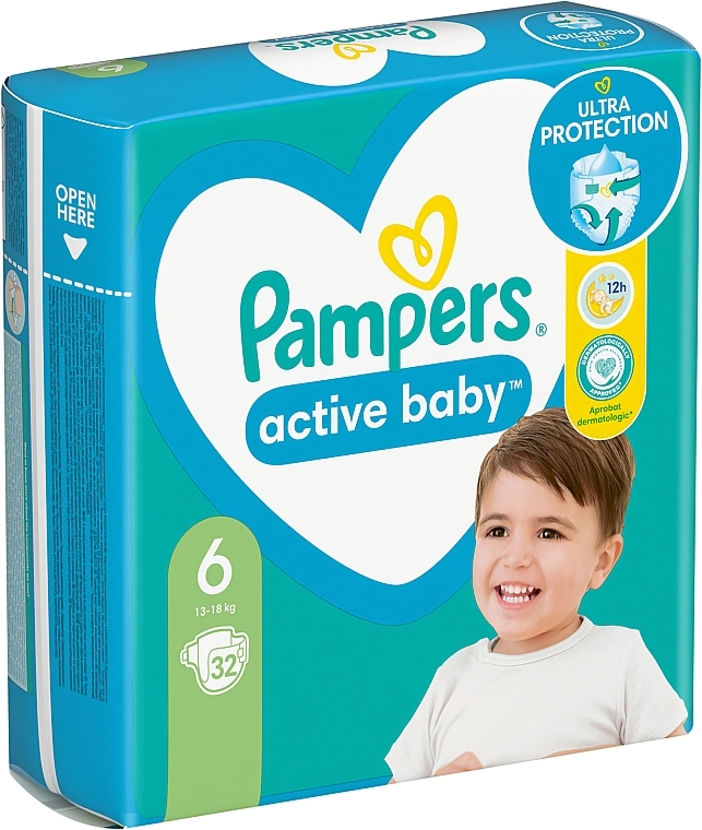 Подгузники Active Baby 6 (13-18 кг), 32 шт. - Pampers — фото N11