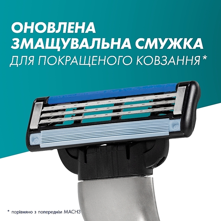 Станок для гоління з 5 змінними касетами - Gillette Mach3 — фото N6