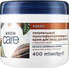 Живильний мультифункціональний крем для обличчя та тіла з маслом какао - Avon Care Cocoa Nourishing Cream — фото N1