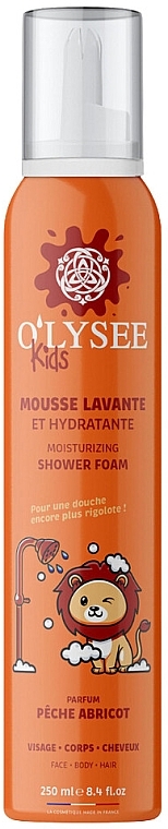 Детская крем-пенка для купания 3 в 1 "Peach & Apricot" - O'lysee Whipped Shower Foam — фото N1