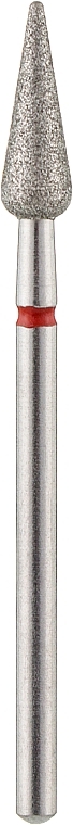 Фреза алмазная красная "Конус острый", диаметр 4 мм - Divia DF019-40-R — фото N1
