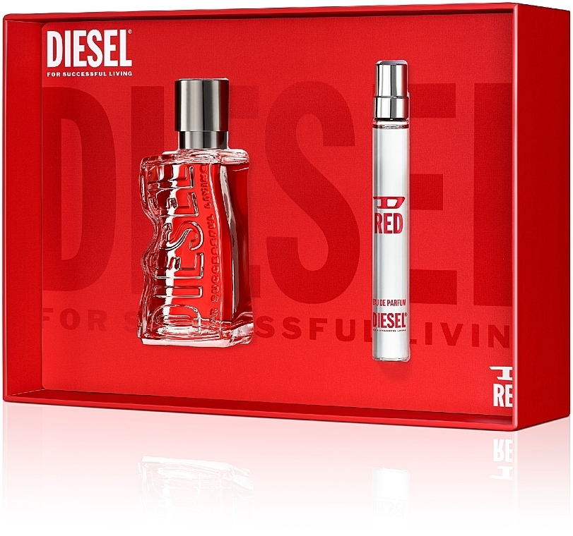 Diesel D Red - Набор (edp/50ml + edp/10ml) — фото N2