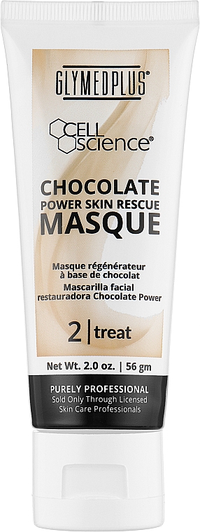 Шоколадна енергізіруюча маска для обличчя - GlyMed Plus Cell Science Chocolate Power Skin Rescue Masque — фото N1