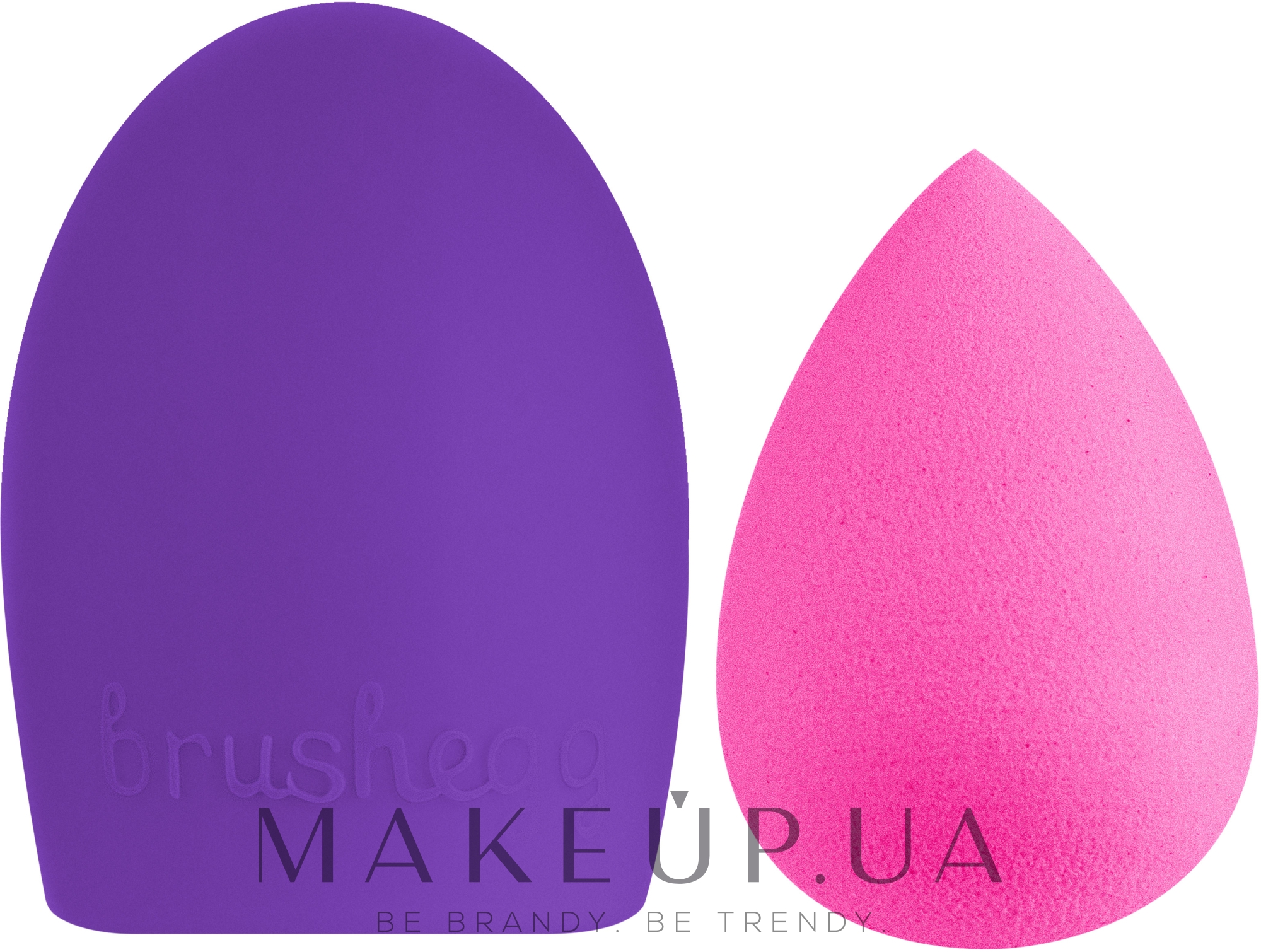 Набор спонжей для макияжа и умывания, 2 в 1, PF-53, фиолетовый + малиновый - Puffic Fashion — фото 2шт