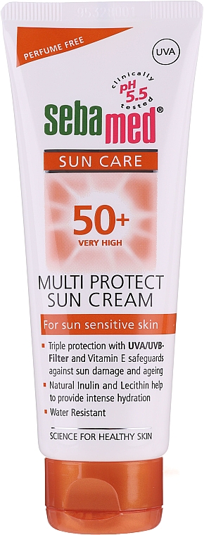 Сонцезахисний крем - Sebamed Sun Care Multi Protect Sun Cream SPF 50 — фото N1