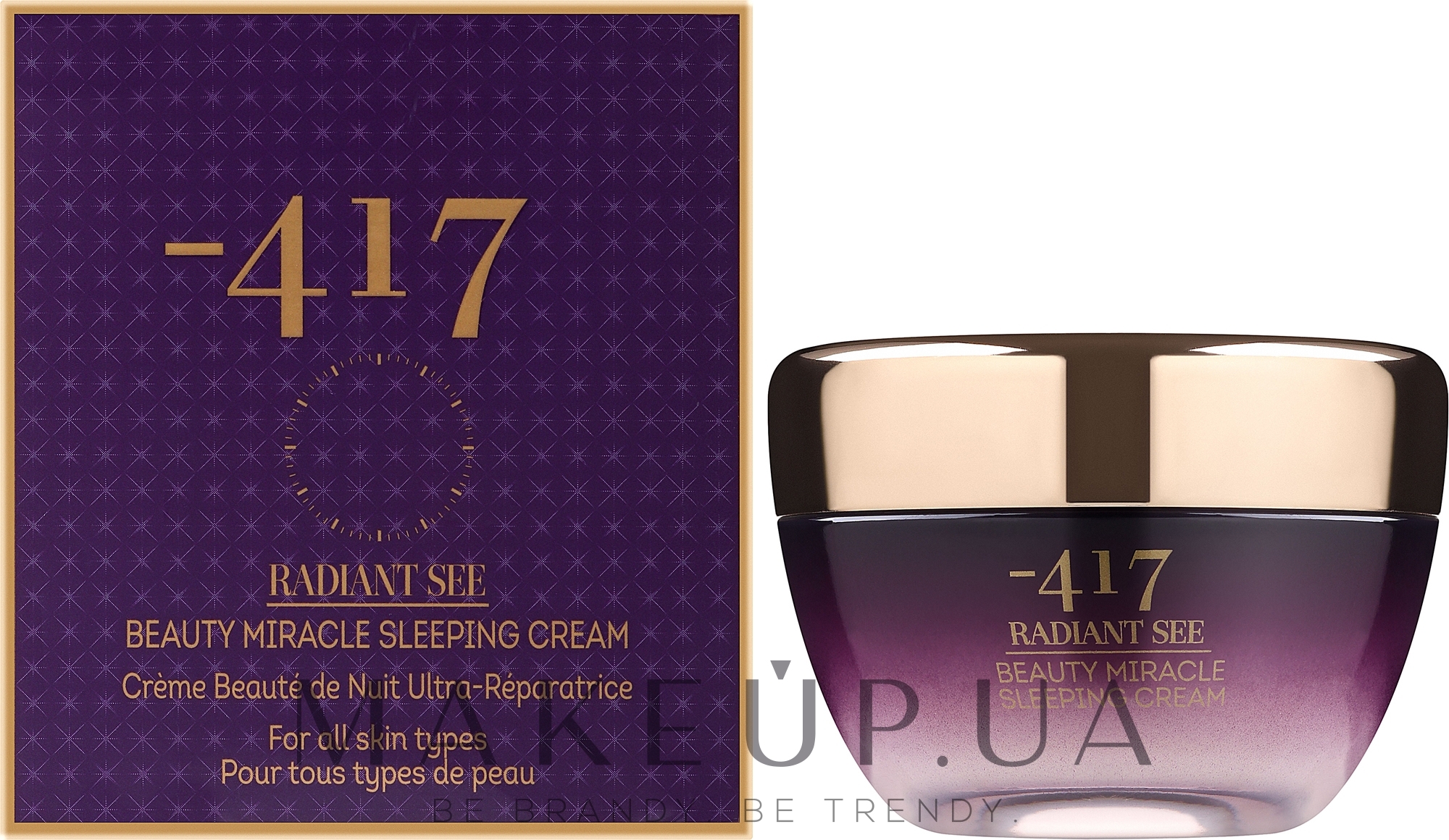 Крем ночной для восстановления кожи лица - -417 Radiant See Immediate Miracle Beauty Sleeping Cream — фото 50ml