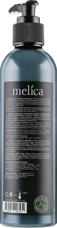 Бальзам-кондиціонер з екстрактом бамбука для фарбованого волосся - Melica Organic — фото N2