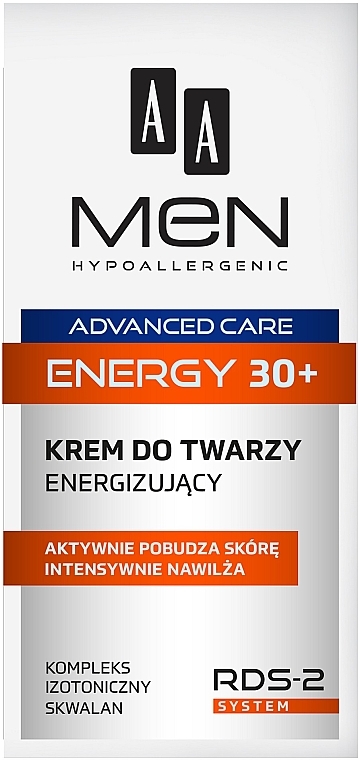 Энергетический крем для лица - AA Men Advanced Care Energy 30+ Face Cream Energizing — фото N3