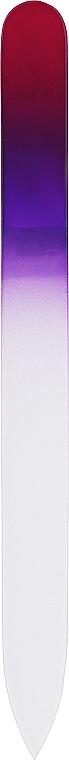 Скляна пилочка для нігтів, 135 мм, фіолетово-бордова - Sincero Salon Crystal Nail File Duplex Color — фото N1