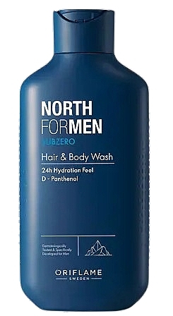 Шампунь для волос и тела - Oriflame North For Men Subzero Hair & Body Wash — фото N1