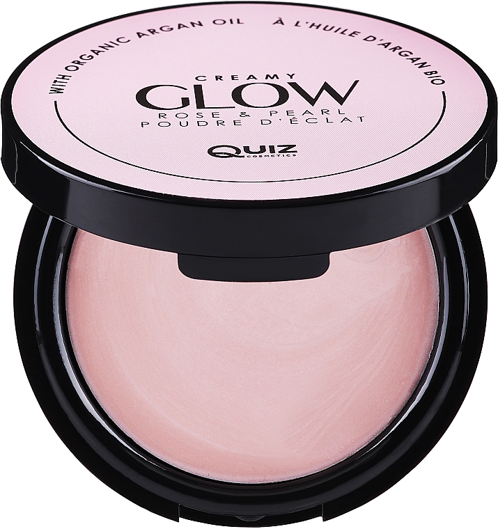 Кремові рум'яна-хайлайтер - Quiz Cosmetics Glow Compact Powder — фото N1