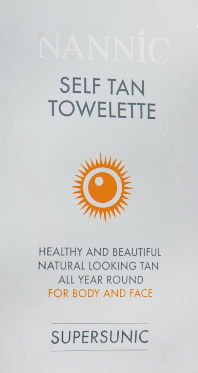 Серветки для автозасмаги  - Nannic Supersunic Self Tan Towel — фото N2