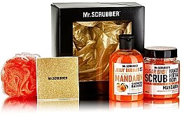 Духи, Парфюмерия, косметика УЦЕНКА Подарочный набор "Mandarin" - Mr.Scrubber (shower/gel/275 ml + scrub/300 g + shower/sponge) *