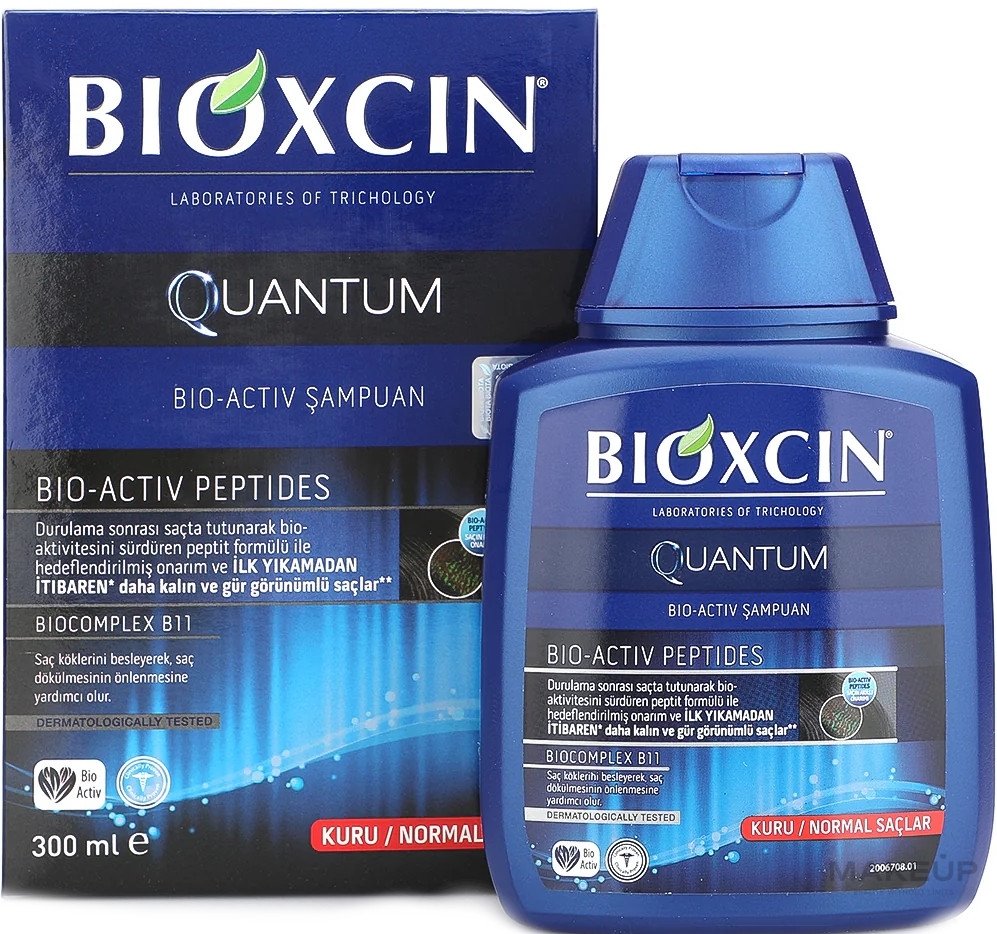 Шампунь против выпадения для сухих и нормальных волос - Bioxcin Quantum Shampoo — фото 300ml