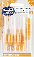 Межзубные щетки, 0,45 мм, оранжевые - Dontodent Interdental-Sticks ISO 1 — фото N1