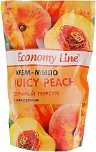 Жидкое крем-мыло "Сочный персик" с глицерином - Economy Line Juicy Peach Cream Soap — фото N2