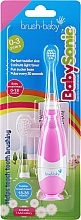 Парфумерія, косметика Електрична зубна щітка, 0-3 років, рожева - Brush-Baby BabySonic Electric Toothbrush