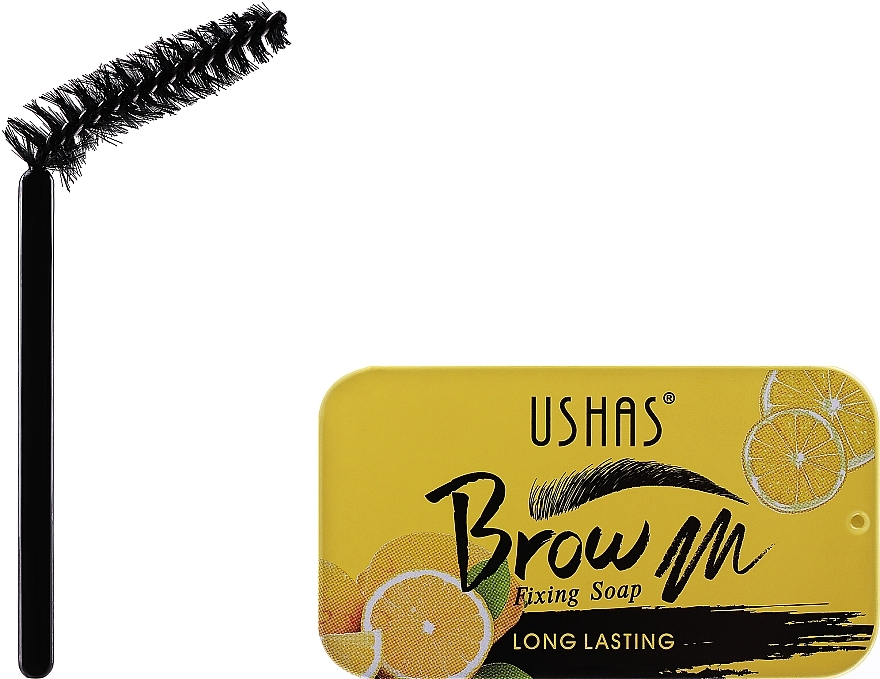 Фиксирующее мыло для бровей, лимон - Ushas Brow Fixing Soap Long Lasting — фото N1