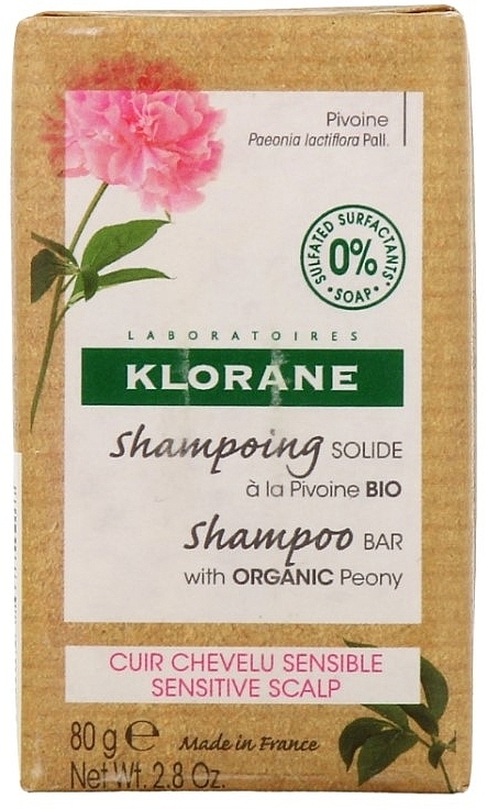 Твердый шампунь для чувствительной кожи головы - Klorane Peony Solid Shampoo — фото N1