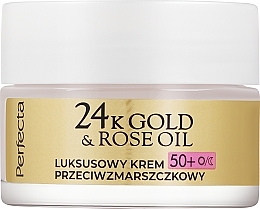 Крем для обличчя від зморщок - Perfecta 24k Gold & Rose Oil Anti-Wrincle Cream 50+ — фото N2