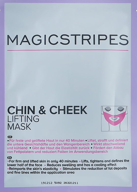 Маска з ефектом ліфтингу для підборіддя і щік - Magicstripes Chin & Cheek Lifting Mask — фото N1