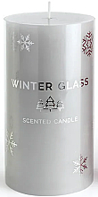Ароматическая свеча, серая, 7х13см - Artman Winter Glass — фото N1