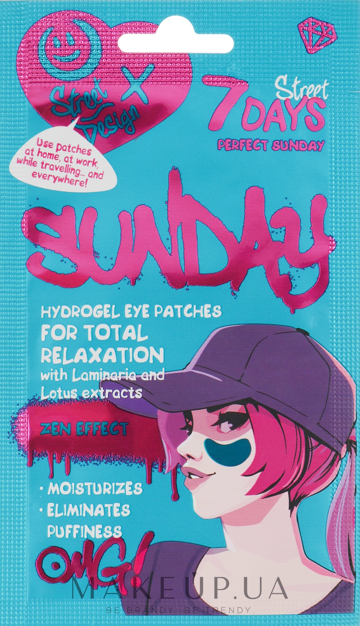 Гідрогелеві патчі для очей "Правильна неділя" з екстрактами ламінарії й лотоса - 7 Days Hydrogel Eye Patches — фото 2.5g