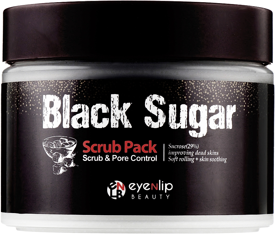 Маска-скраб с черным сахаром - Eyenlip Black Sugar Scrub Pack  — фото N2