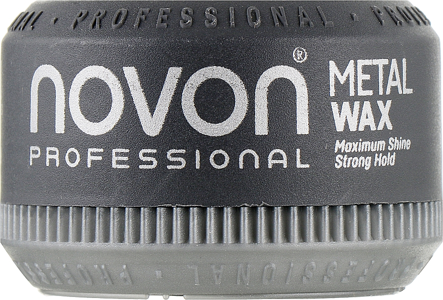 Помада для волос сильной фиксации с металлическим блеском - Novon Professional Metal Wax Strong Hold