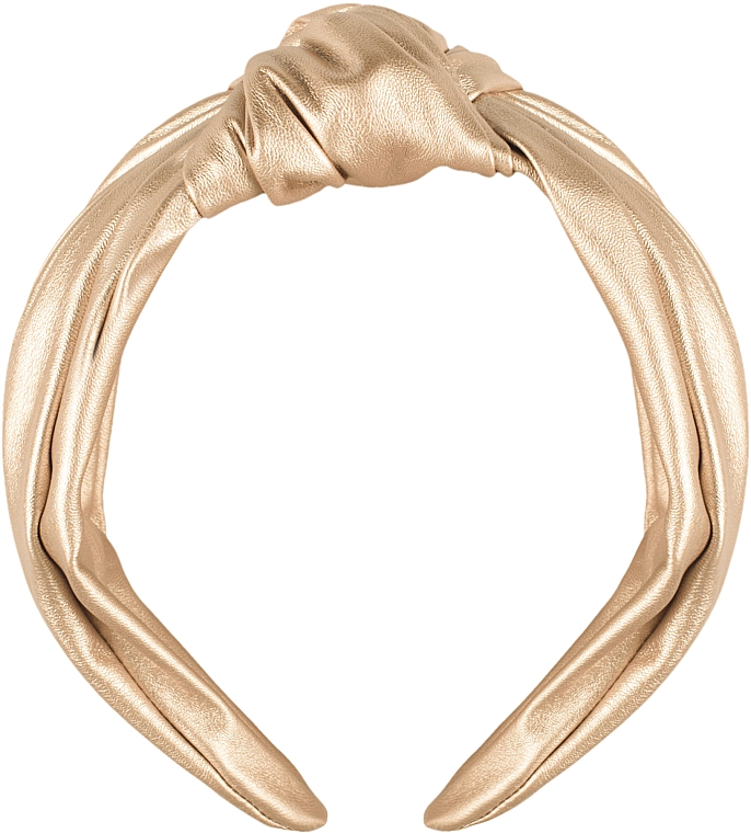 Обідок для волосся, золотий "Top Knot" - MAKEUP Hair Hoop Band Leather Gold