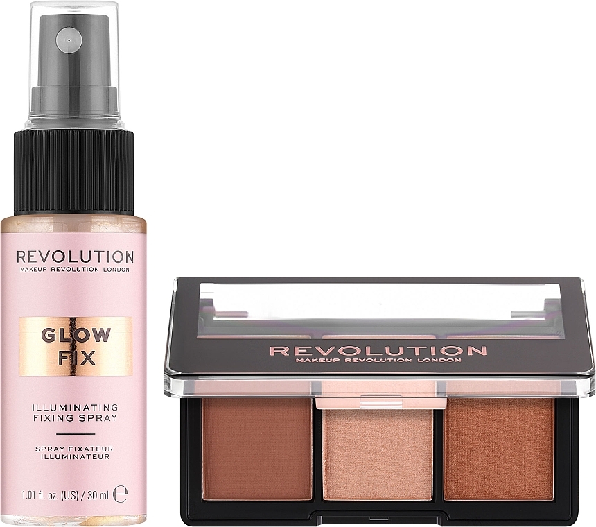 Набор, 2 продукта - Makeup Revolution Mini Contour & Glow Gift Set — фото N2