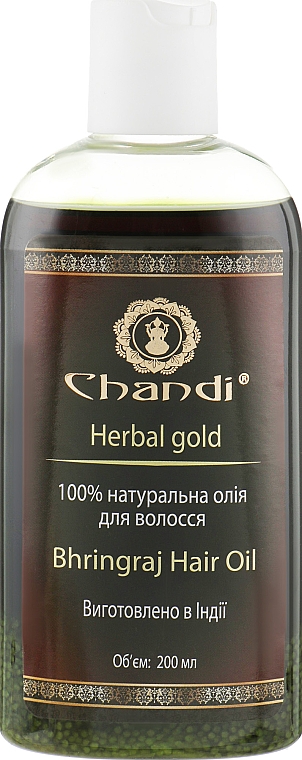 Натуральное масло для волос "Брингарадж" - Chandi Bhringraj Hair Oil — фото N3