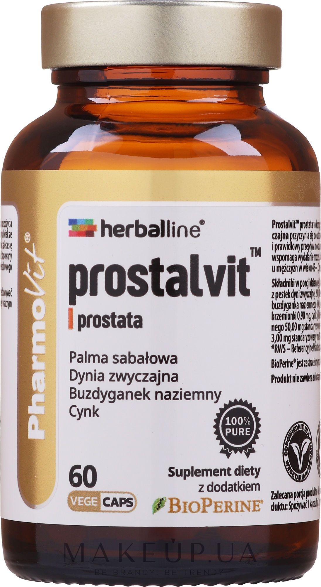 Диетическая добавка "Просталвит", 60 шт. - Pharmovit Herballine — фото 60шт