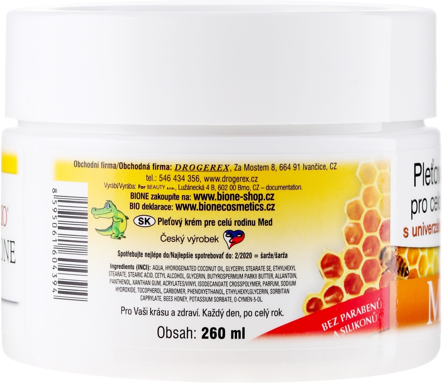 Универсальный семейный крем - Bione Cosmetics Honey + Q10 Cream — фото N2