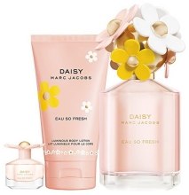 Духи, Парфюмерия, косметика Marc Jacobs Daisy Eau So Fresh - Набор (edt 125ml + b/lol 120ml + edt 4ml)