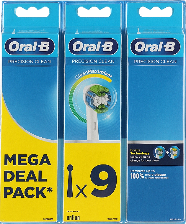 Сменная насадка для электрической зубной щетки, 9 шт. - Oral-B Precision Clean Maximiser — фото N1
