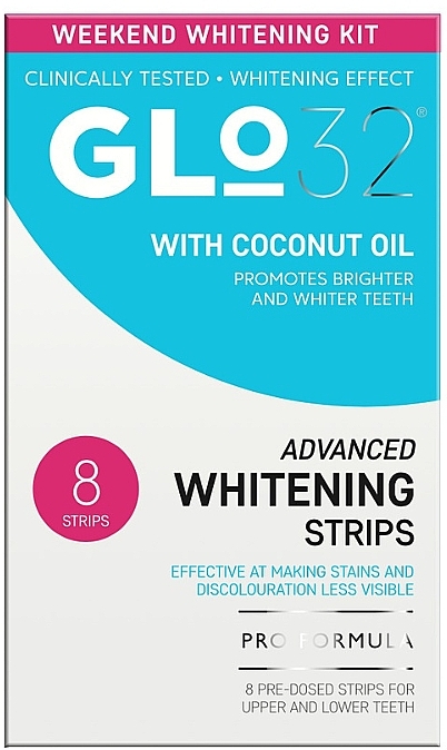 Відбілювальні смужки "Інтенсивне відбілювання" - Glo 32 Advanced Teeth Whitening Strips — фото N1