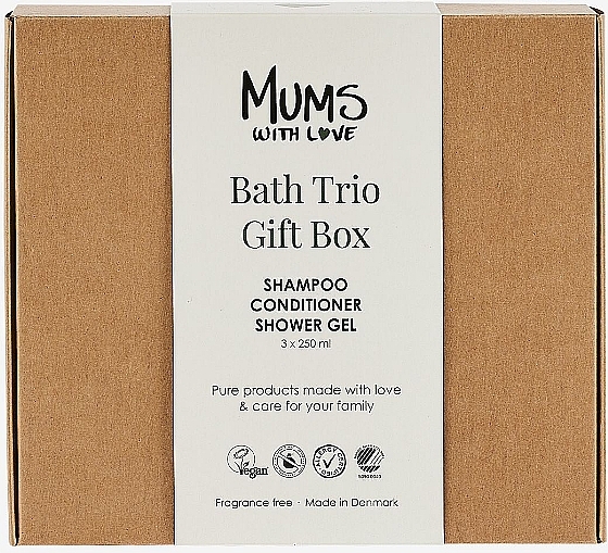 Набор - Mums With Love Bath Trio Gift Box (sh/250ml + cond/250ml + sh/gel/250ml) — фото N1