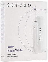 Парфумерія, косметика Звукова зубна щітка з дорожнім футляром, біла - SEYSSO Carbon Basic White Sonic Toothbrush Special Edition