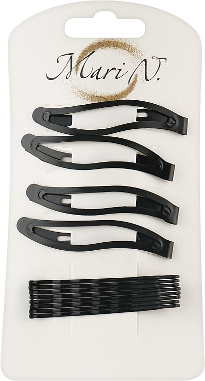 Набір шпильок для волосся SM450d1, чорні, 12 шт - Mari N. — фото N1
