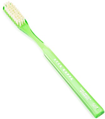 Зубная щетка, зеленая - Acca Kappa Soft Pure Bristle Toothbrush Model 567 — фото N1